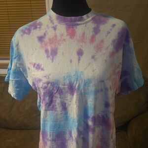 Womens Gildan Multicolor Tie-Dye Shirt Size M